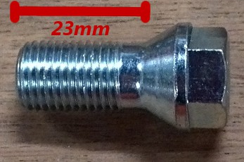 Lengte 23mm Platte Conische Wielbout M14x1.5